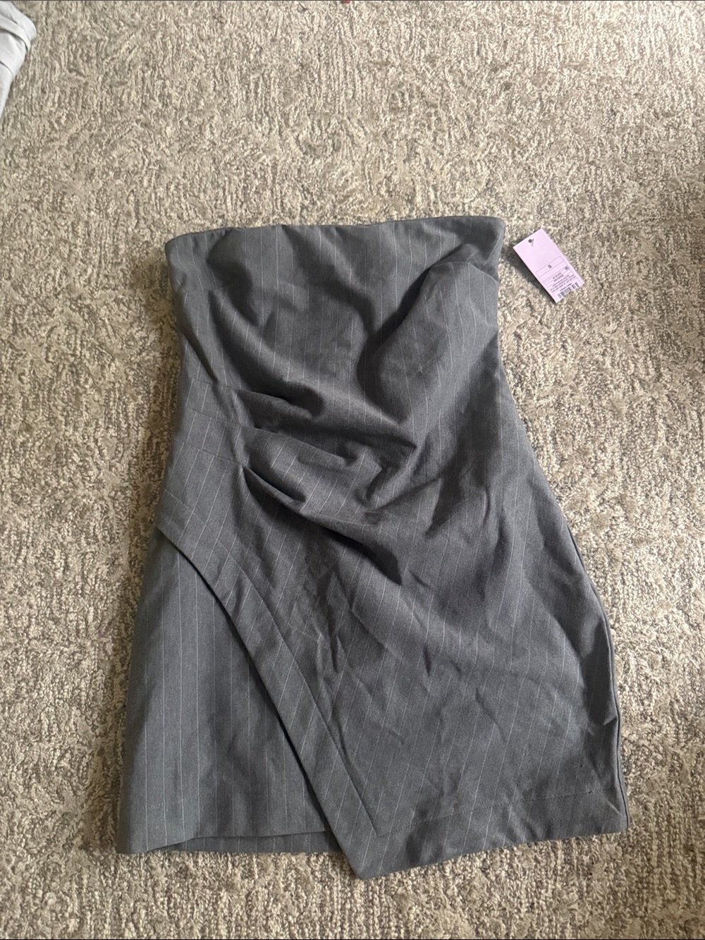 NWT strapless grey dress